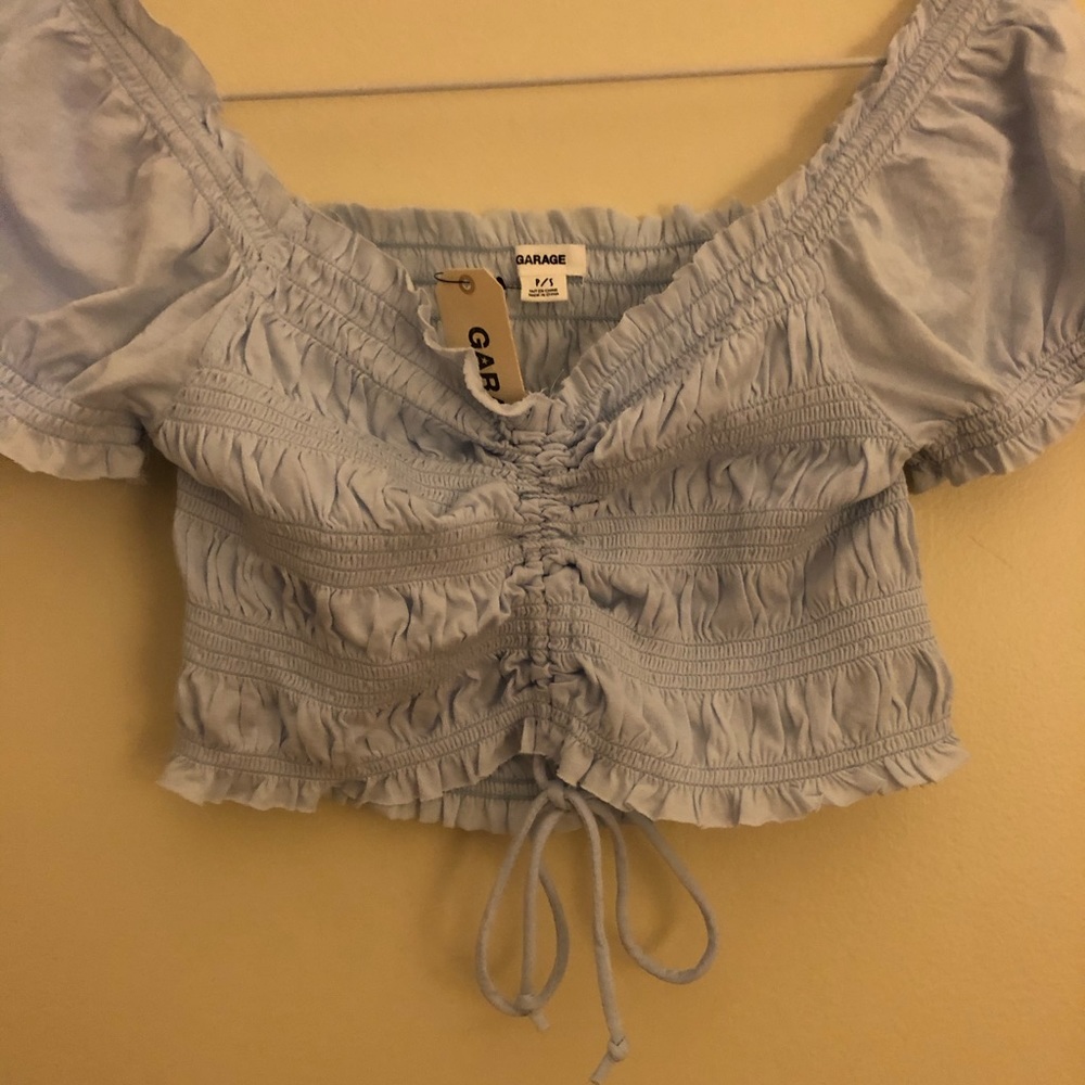 Pretty smocked top baby blue